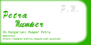 petra mumper business card